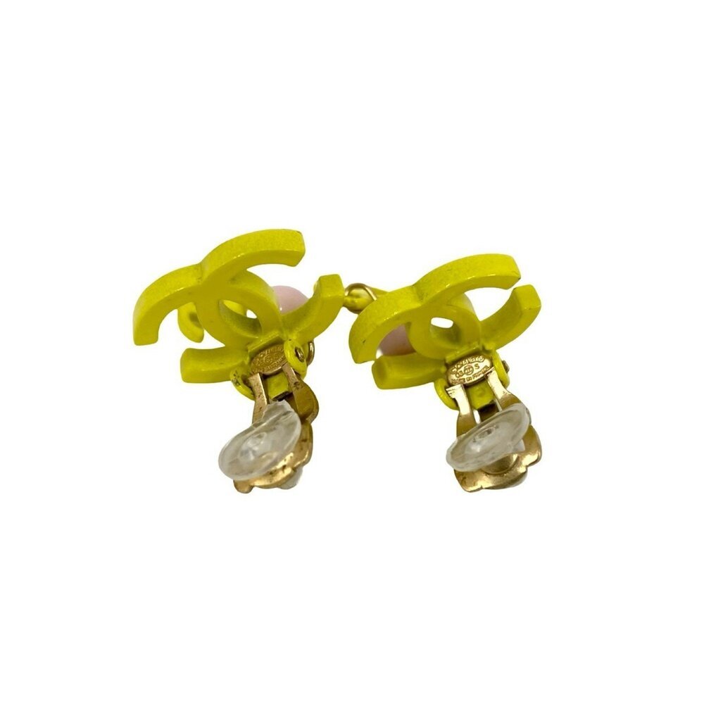 CHANEL Authentic Pink Logo Earrings - Picture 5 of 5